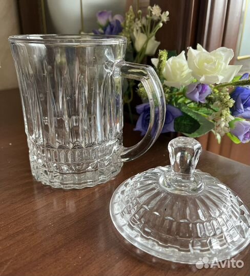 Кружка хрустальная для морса или лимонада (новая)