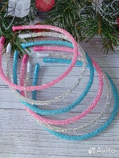 Ободок обруч с блёстками для фотосессии