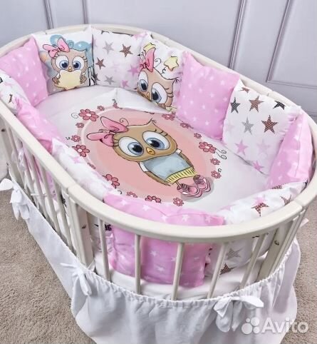 Комплект бортиков с одеялом для детской кроватки