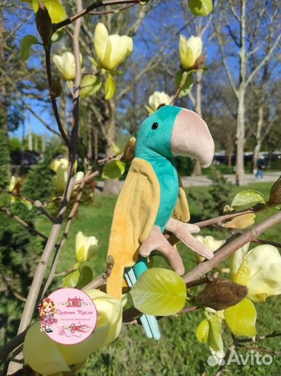 Попугай игрушка ручной работы
