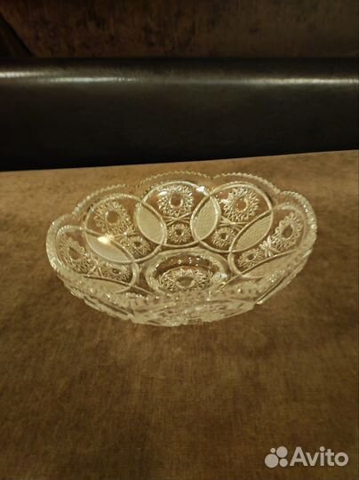 Ваза для фруктов на ножке СССР хрусталь