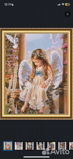 Ангел картина Алмазная мозайка на подрамнике 40*50