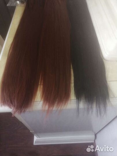 Волосы для наращивания на капсулах 50-70 см