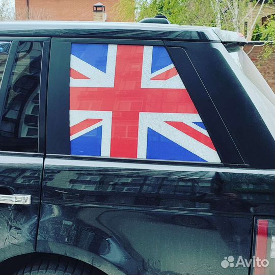 Наклейка-реклама на заднее стекло автомобиля