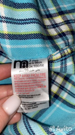 Рубашка на мальчика 98 Mothercare