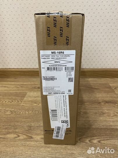 Новый MSI GF63 i5 3050 Ti 8Gb 256Gb