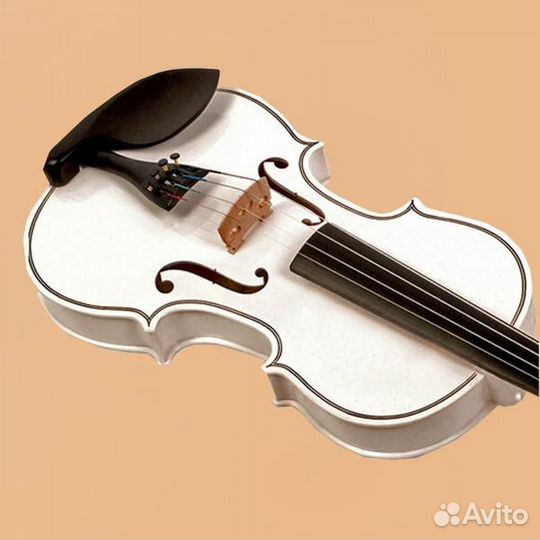 Скрипка белая (комплект скрипка+ смы
