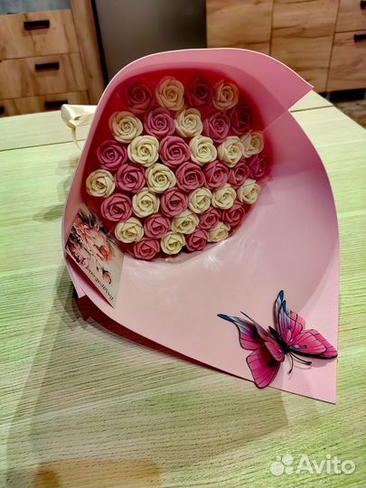 Букет. Шоколадные тюльпаны, шоколадные розы