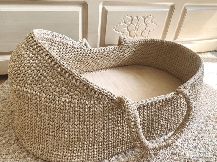 Люлька переноска вязаная