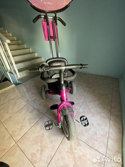 Детский велосипед с родительской ручкой