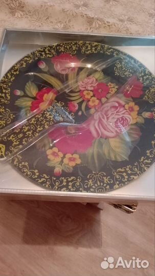 Блюдо для торта, новое,в подарочной упаковке