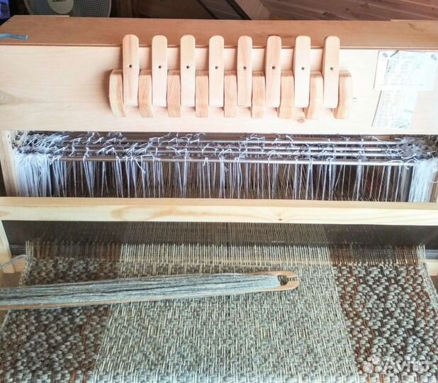 Дорожка домотканая (половик) шерстяная коричн