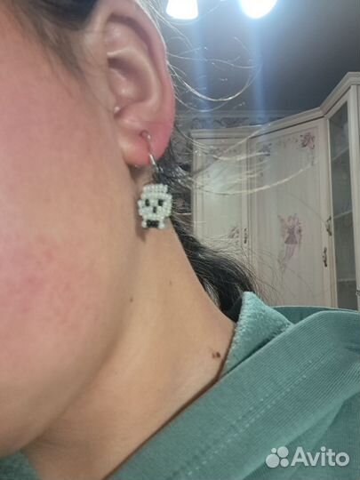 Серьги с черепом