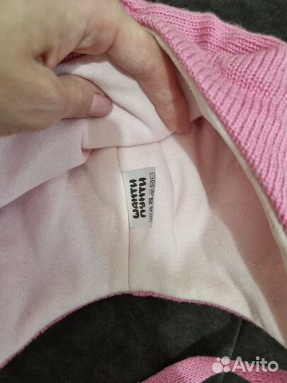 Комплект шапка, шарф зимний