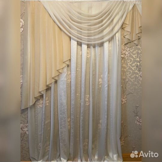 Ламбрекен из вуали Шторы из капрона