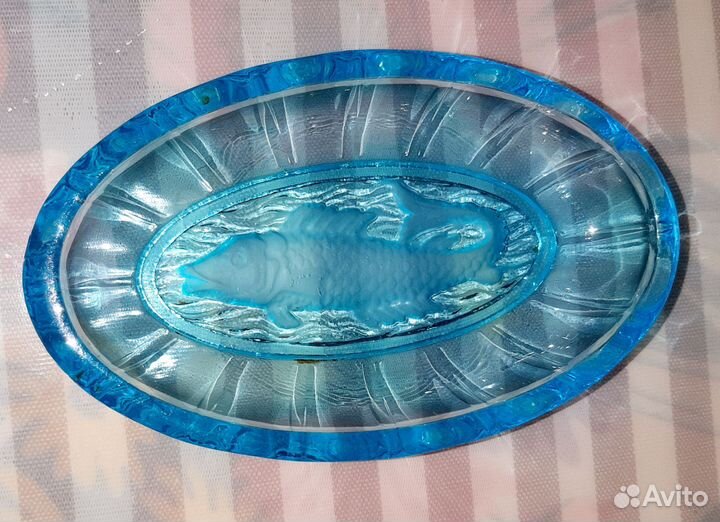 Селедочница/шпротница/ Неман,стекло СССР