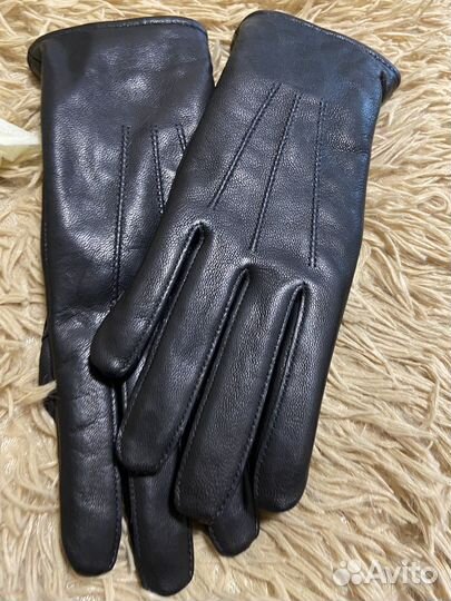 Перчатки женские кожаные новые