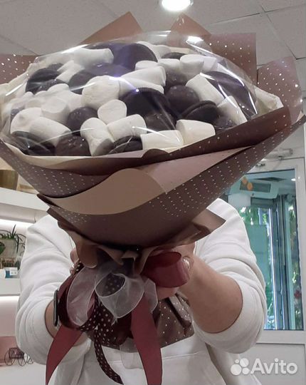 Съедобные/ сладкие букеты из зефира и конфет