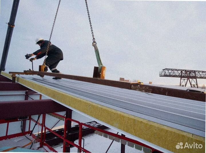 Сэндвич панели кровельные утеплитель PIR от 200 м2