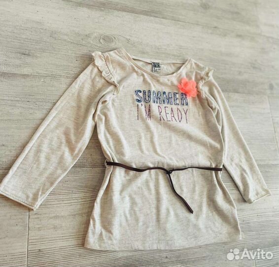 Вещи на девочку: джинсы, туника 104 4 года