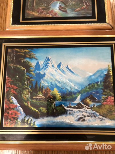 2 Репродукции Китайский пейзаж в раме