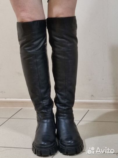 Сапоги женские зимние, размер 40, натуральная кожа