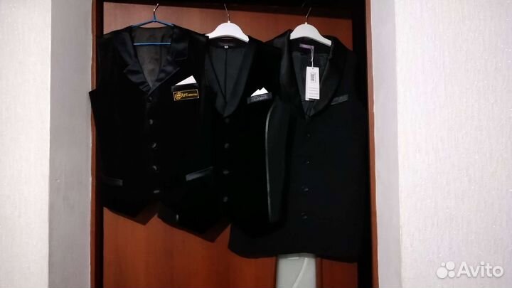 Жилеты, рубашки, галстук для танцев р. 36-46