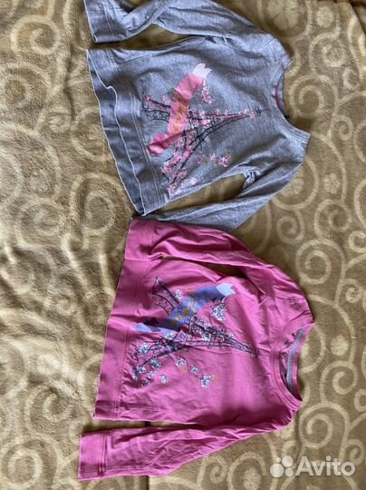 Одежда для девочки пакетом, кофты, платье 110