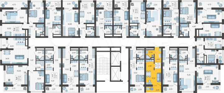 Квартира-студия, 23,1 м², 15/19 эт.