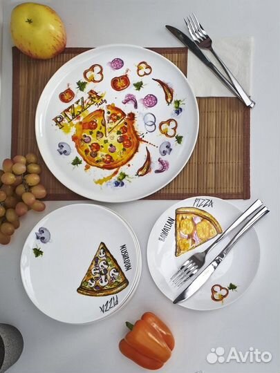 Набор для пиццы 7 предметов Добрушский фарфоровый