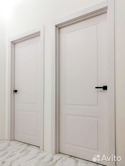 Двери межкомнатные белые и серые эмаль