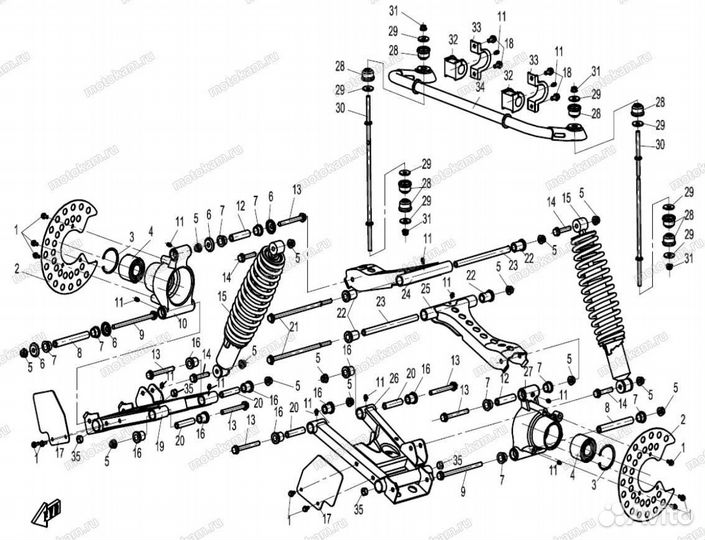 Кулак задней подвески левый CF moto