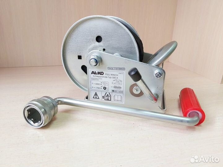 Лебедка для прицепа ручная без тормоза 500кг alko