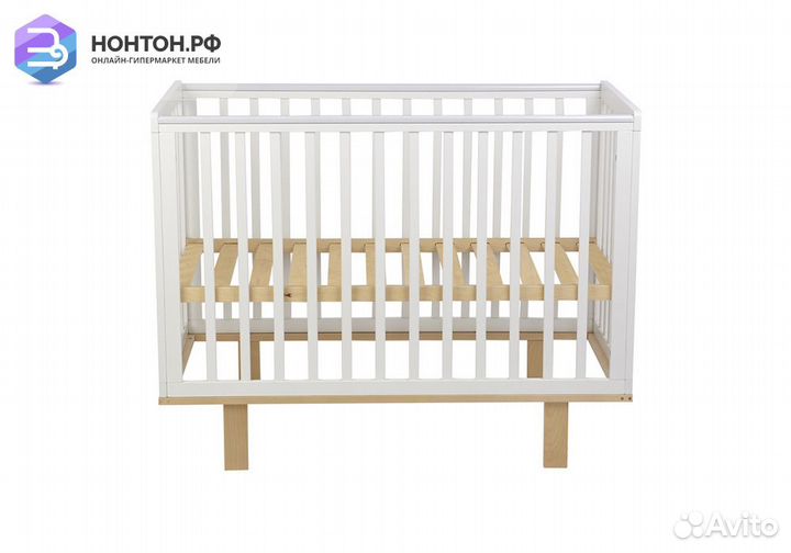 Кроватка детская Simple 340 белый / натуральный