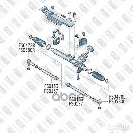 Тяга рулевая левая/правая audi A3 03-skoda Octa