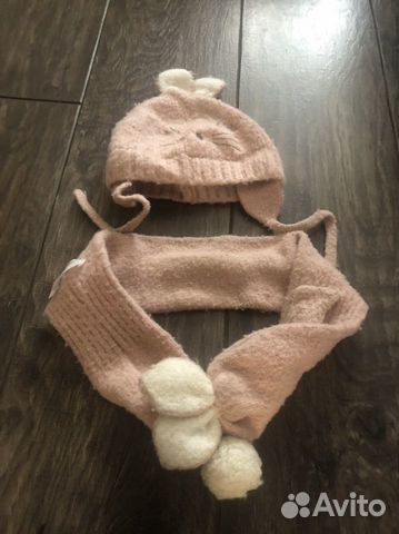 Комплект шапка и шарф, шапки zara, шапка lassie