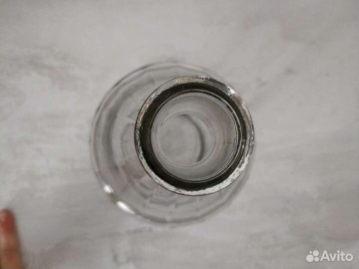 Гранёный графин со стеклянной пробкой