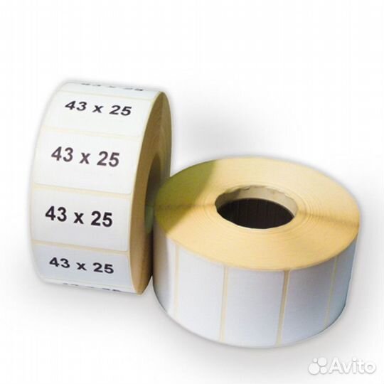 Термоэтикетки 43х25 мм эко