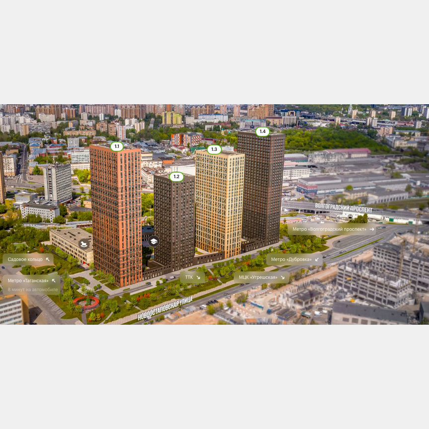 Квартира-студия, 25,6 м², 27/38 эт.