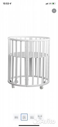 Детская кроватка овальная