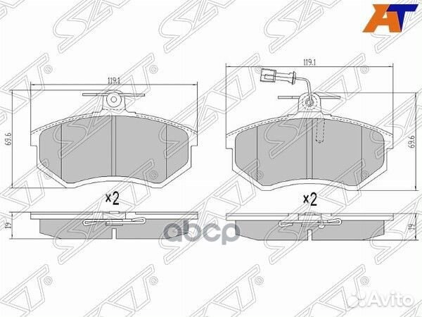 Колодки тормозные перед chery tiggo II/VAG caddy