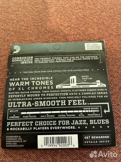 Струны для электрогитар D'Addario ECG23 flat wound