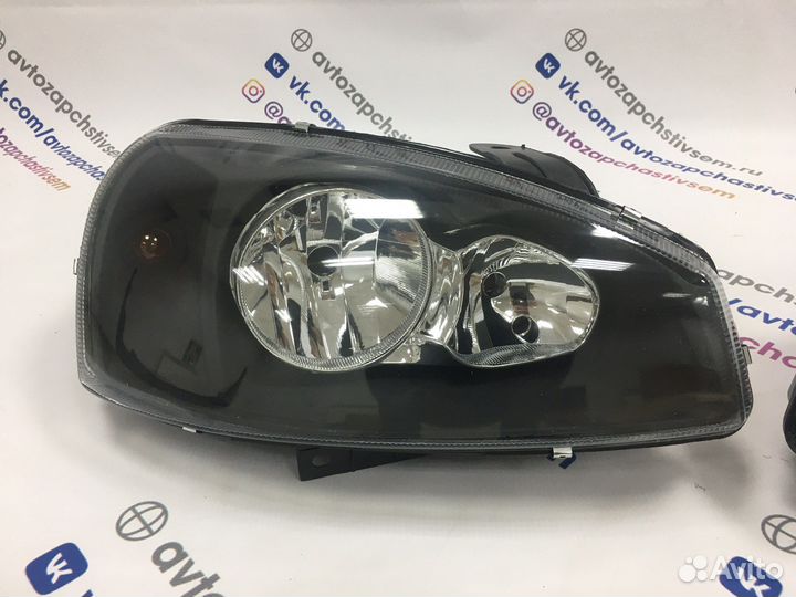 Фары калина 1 черная маска комплект гарантия