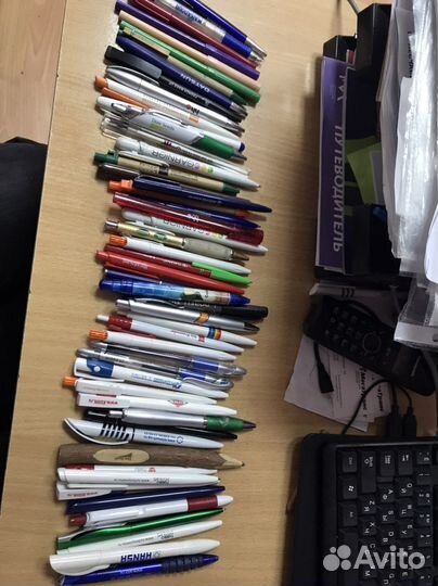 Ручка шариковая 100 шт с логотипами