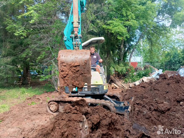 Услуги мини экскаватора копка земляные работы