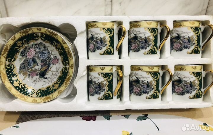 Кофейный сервиз (Япония) фарфор/золото