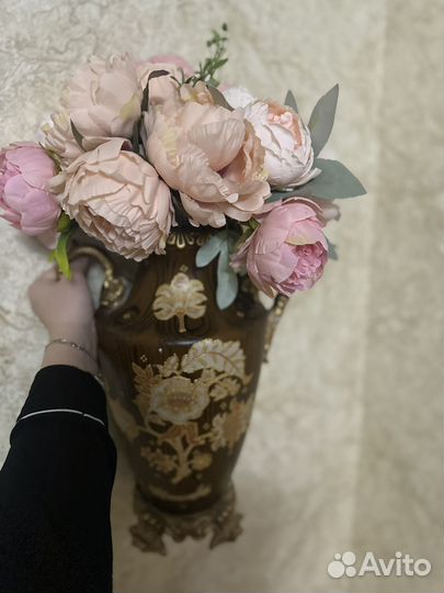 Ваза большая напольная с цветами