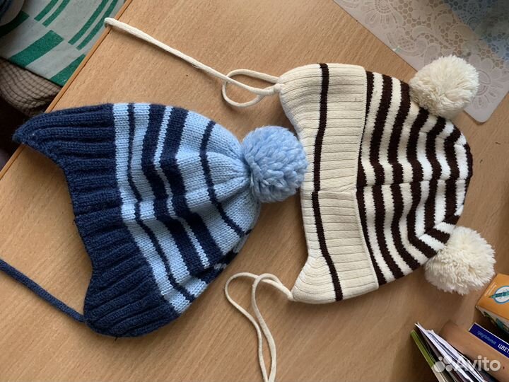 Шапка теплая для мальчика 42 44