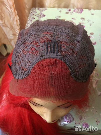 Красный парик lace front