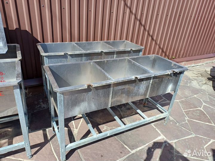 Мойки 3-секционные, 1-секц б/у